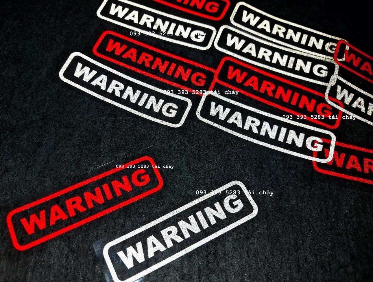 [ 1 MIẾNG ] TEM DECAL WARIN NG NỀN VÀNG DÀI 7 CM DÁN TRANG TRÍ XE