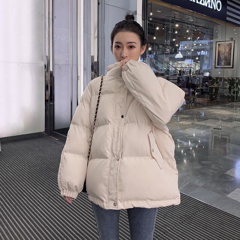 [ ẢNH THẬT CUỐI ] áo khoác phao nữ đại hàn dáng rộng có mũ trơn đẹp phong cách mùa đông