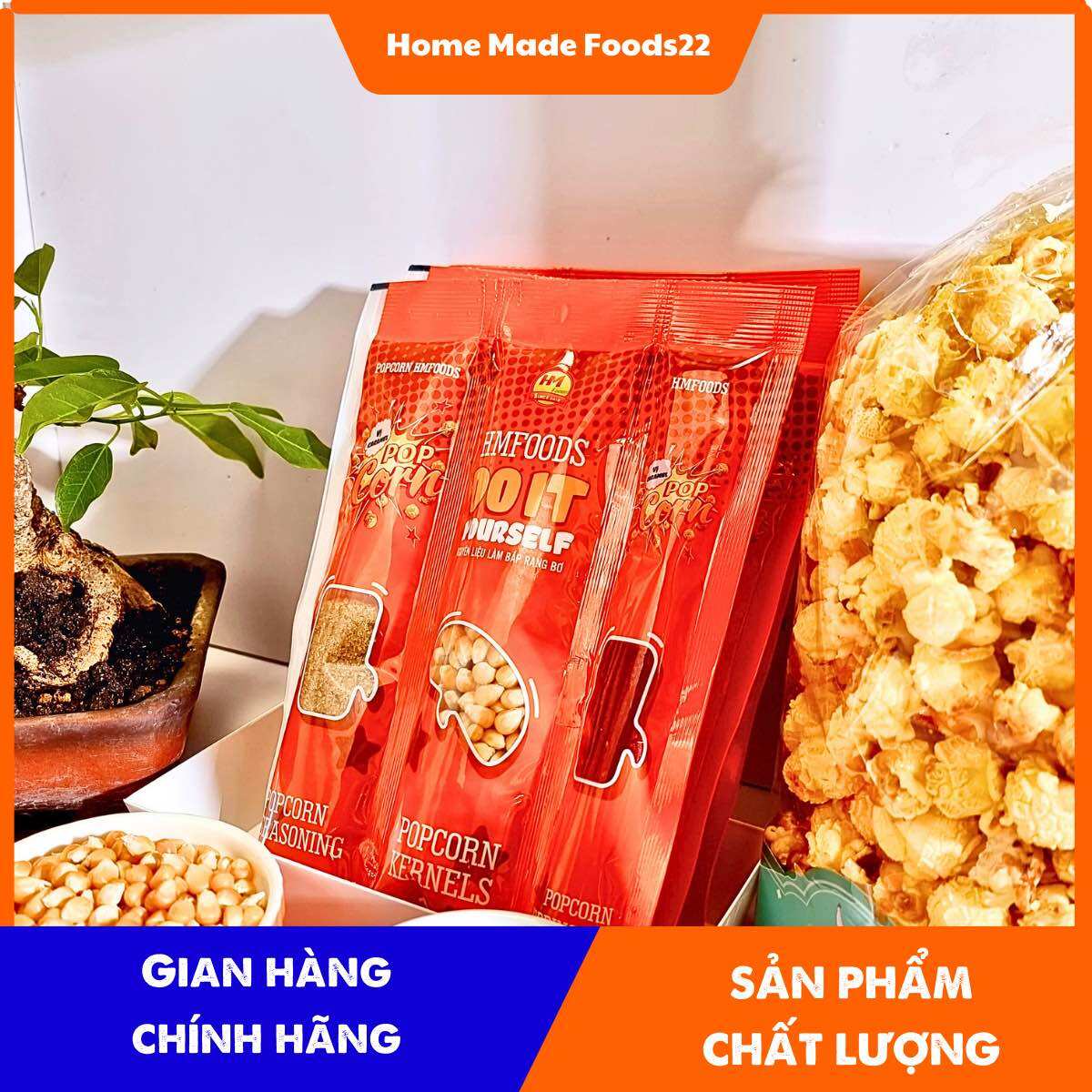 Set nổ bắp rang bơ 3 in 1 vị Caramel nhà Home Made Foods