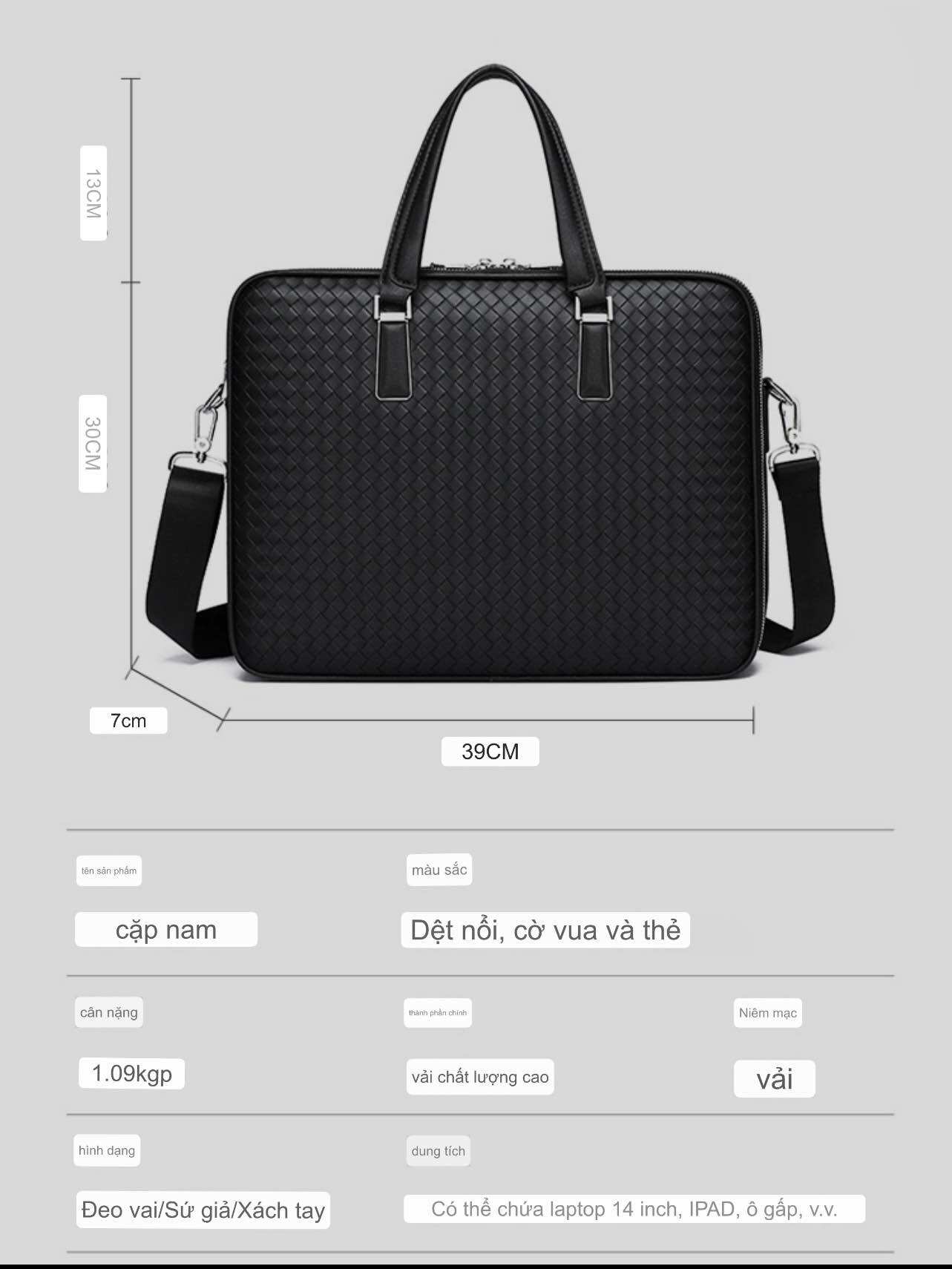 Túi Xách Da Công Sở San Leather S1108.Cặp Da Laptop Cao Cấp.
