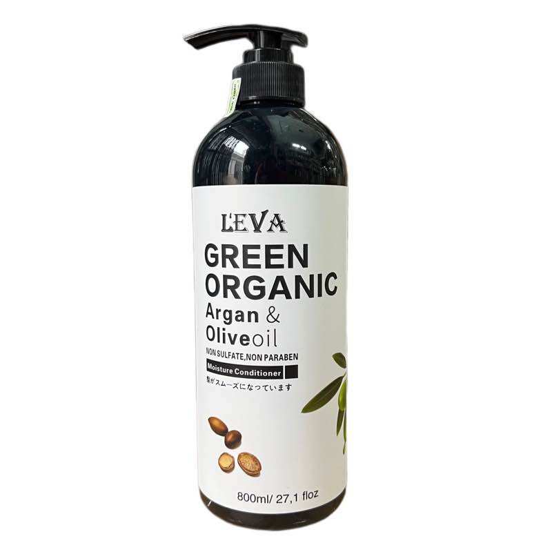 Cặp dầu gội xả phục hồi và dưỡng tóc siêu mượt hương nước hoa đến từ nhật bản leva green 800mlx2