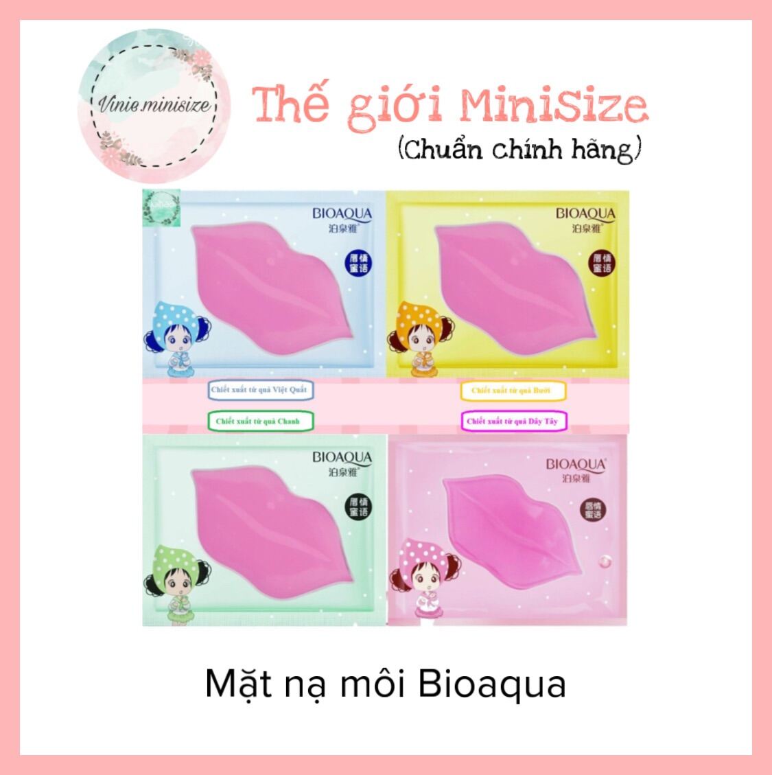 Mặt nạ môi Bioaqua / Mask môi | Vinie.minisize nhập khẩu