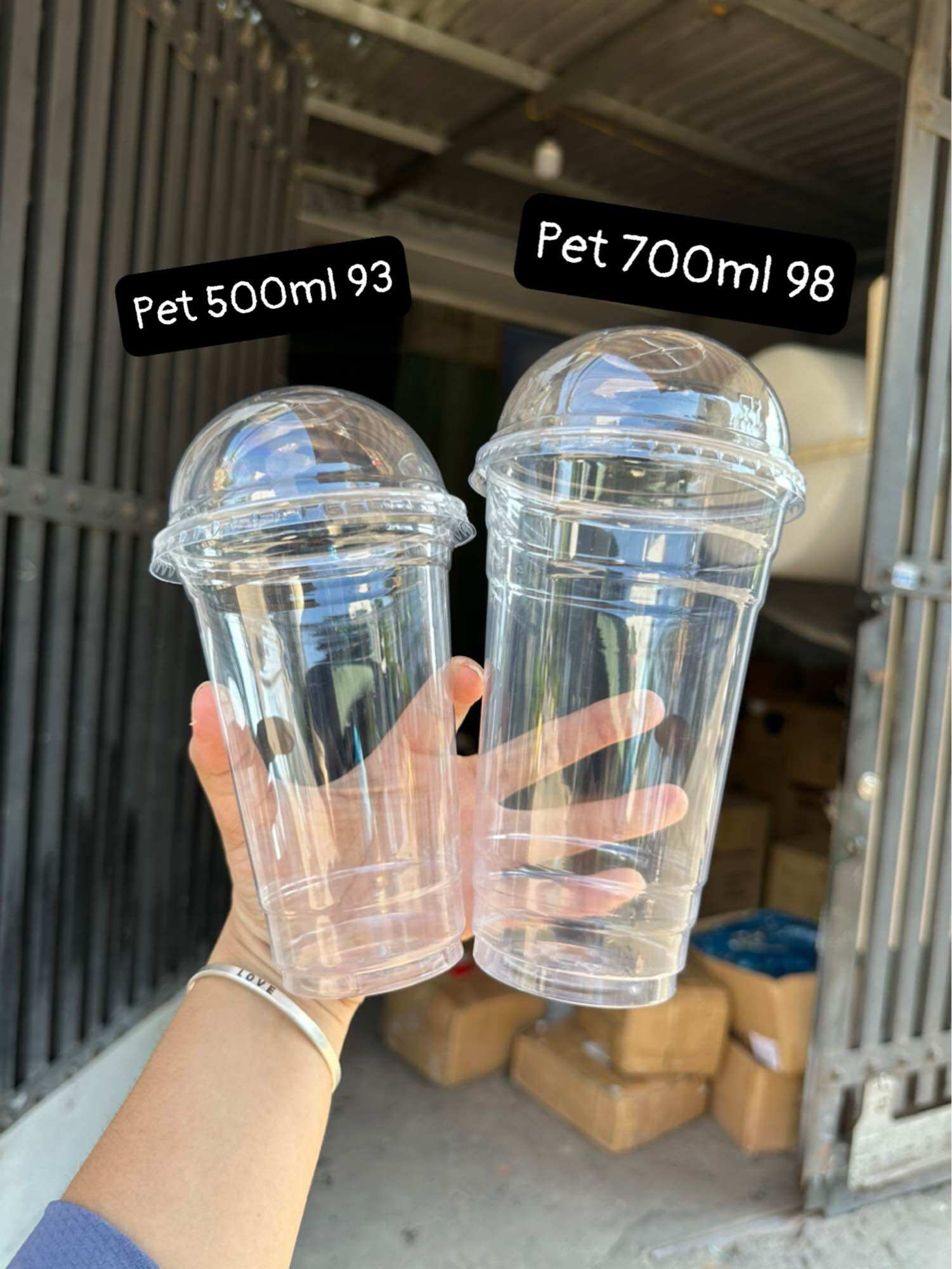COMBO 50 LY PET 360ml-500ml kèm nắp