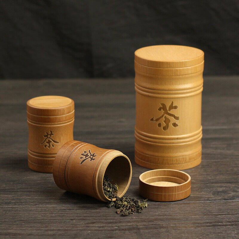 Hộp Đựng Trà Bằng Tre Có Nắp Đậy Di Động Hộp Đựng Trà Nhỏ Hộp Đựng Trà Tráng Men Hộp Đựng Trà Tre Cổ Điển Dùng Trong Gia Đình