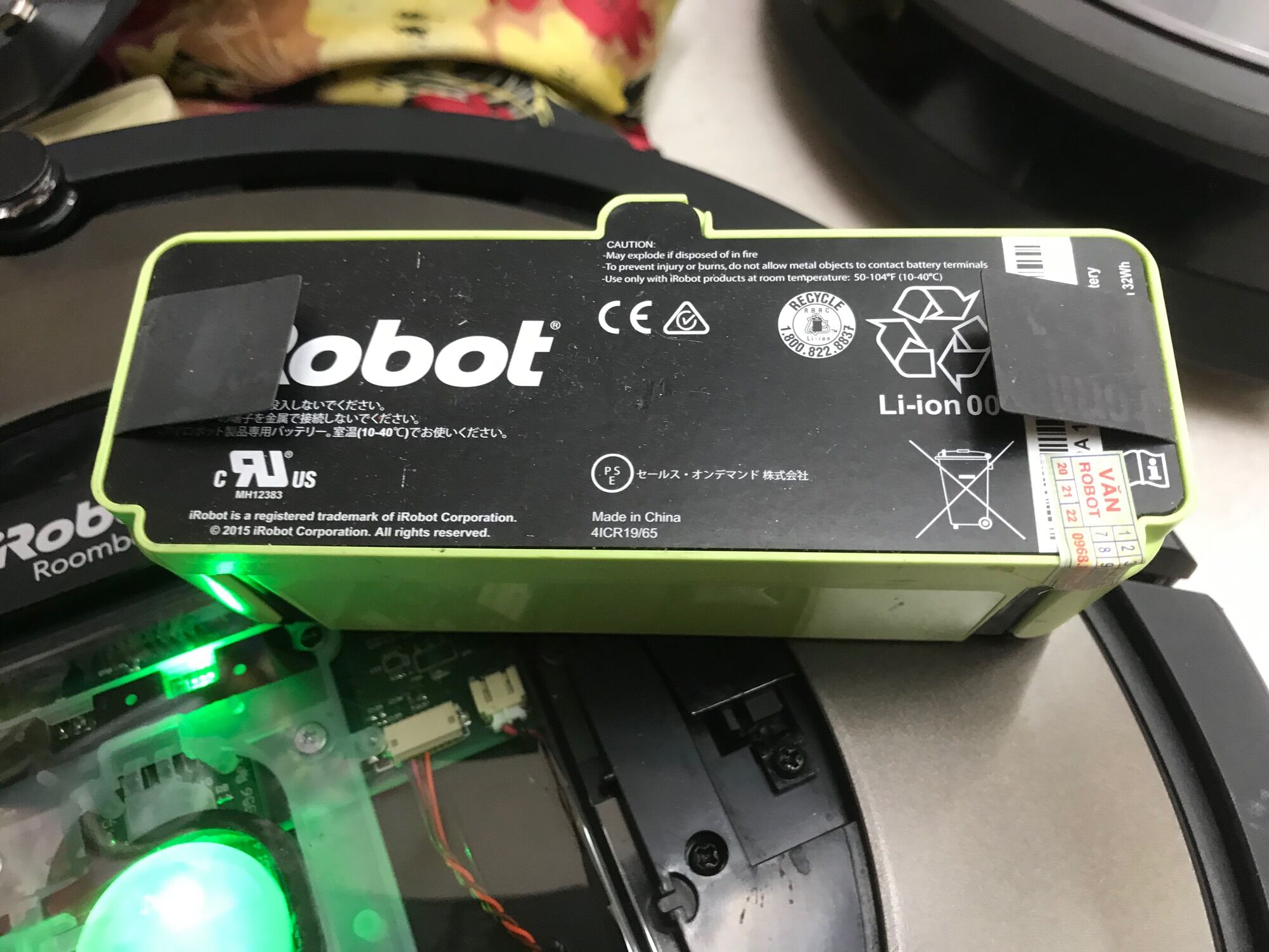 pin thay thế cho irobot roomba 890-960-971