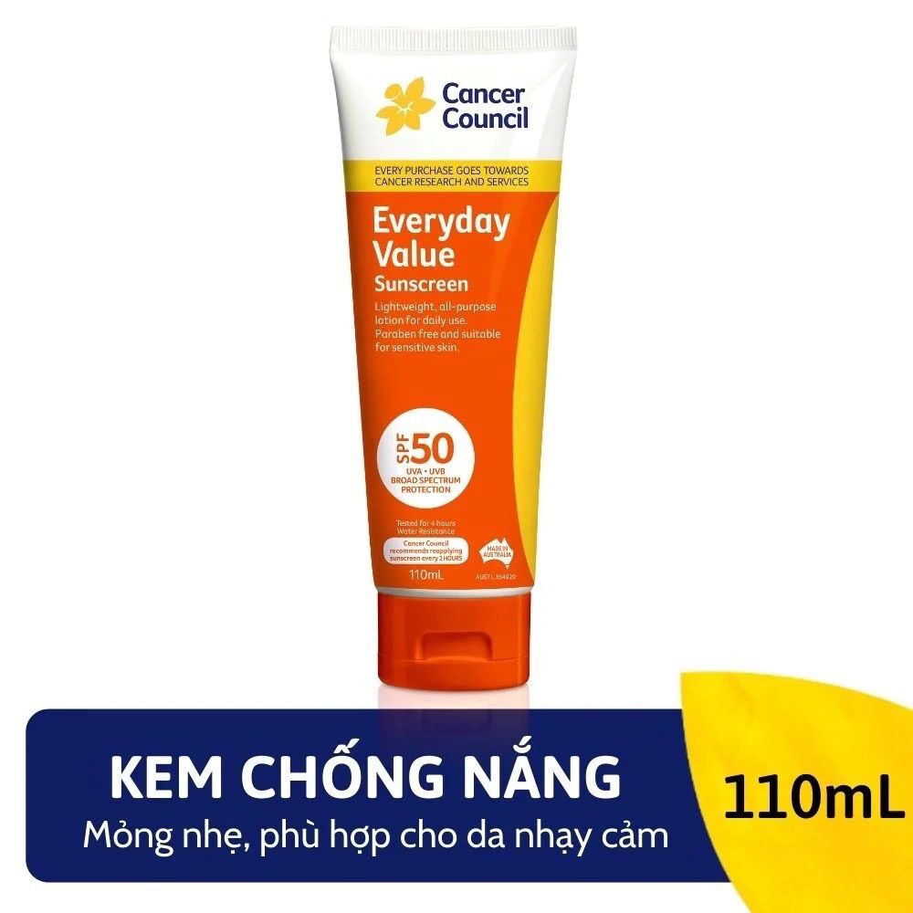 Kem chống nắng hàng ngày Cancer Council Everyday Value Sunscreen SPF50+