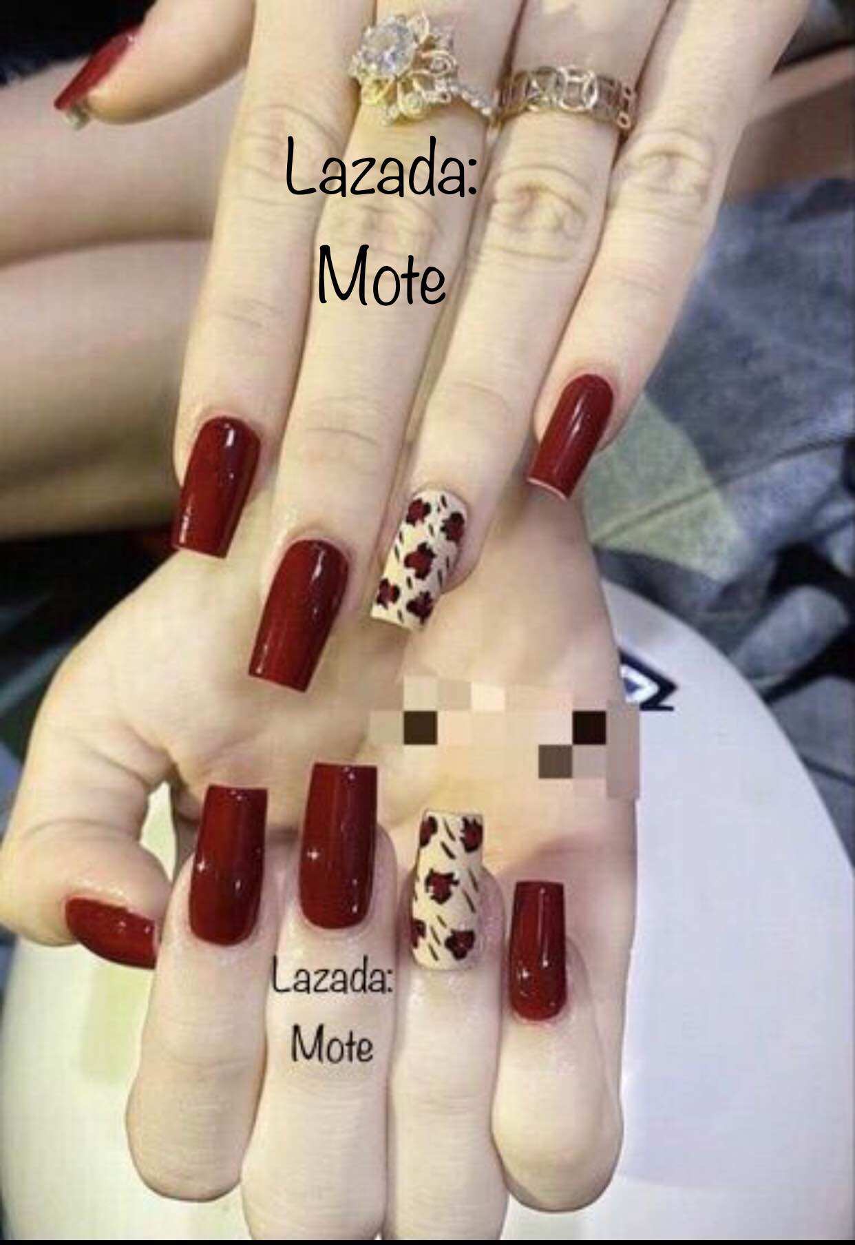 Nailbox TAY thiết kế đỏ đô beo