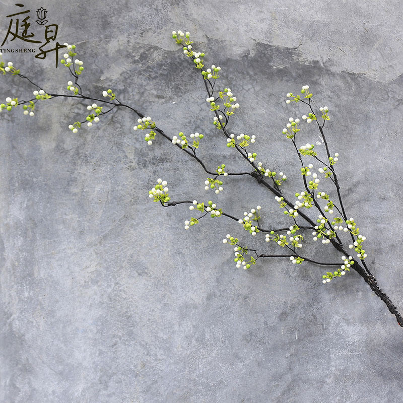 Hoa lụa trang trí_ Cành chery cổ cao cấp