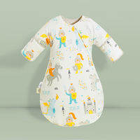 Insular | INSULAR Bé Dày Túi Ngủ Cho Trẻ Sơ Sinh Ấm Áp Bộ Đồ Ngủ Cotton Hoạt Hình Ngủ Bao Cho Bé Chống Đá Onesuit Cho Mùa Thu Đông