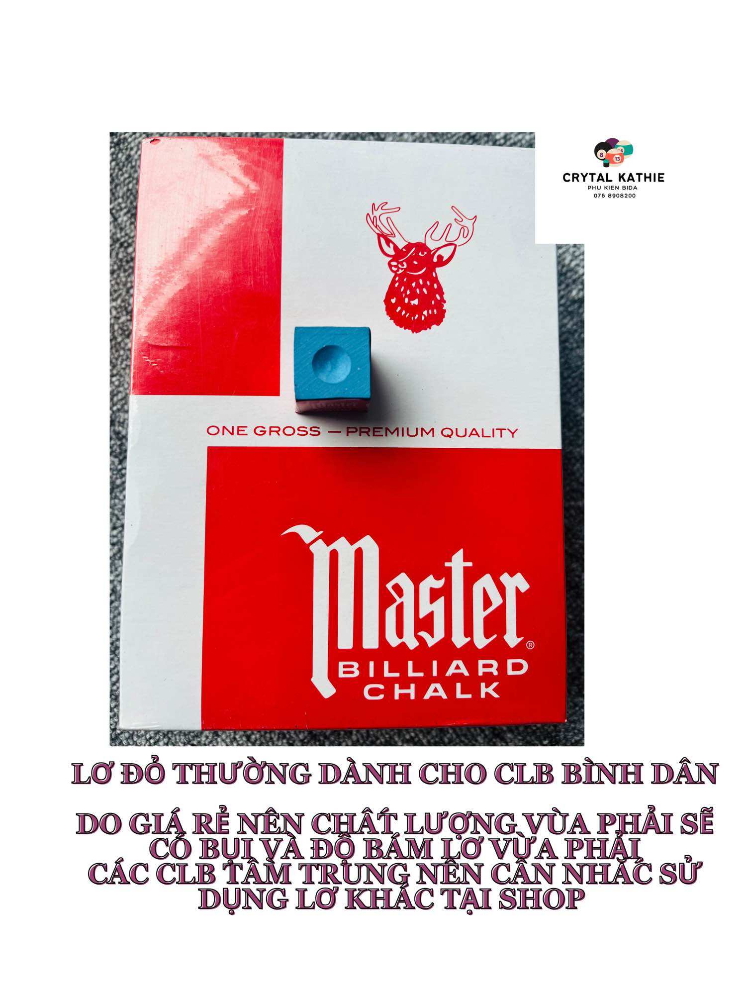 Lơ bida đỏ master bình dân bịch 24 viên ( cho CLB , cafe bida thôn quê)