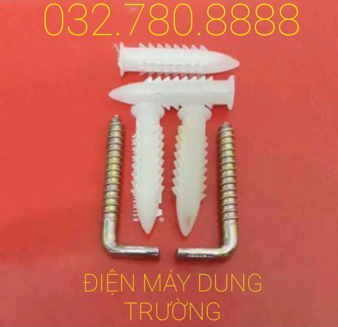 2 móc treo bình nóng lạnh kèm 4 tắc kê nhựa