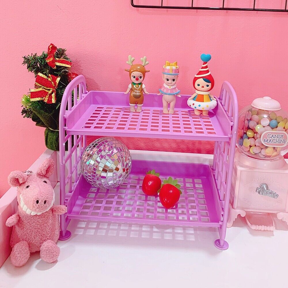 Kệ lưới mini để bàn 2 tầng