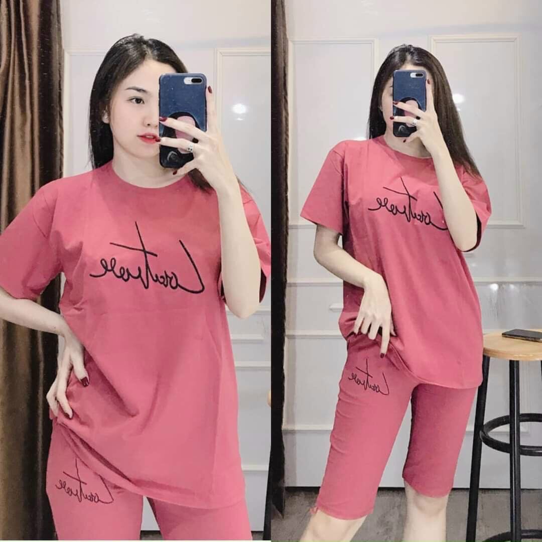 Đồ bộ nữ mặc nhà set bộ lửng thun cotton bộ đồ mặc nhà dễ thương bigsize tới 85kg