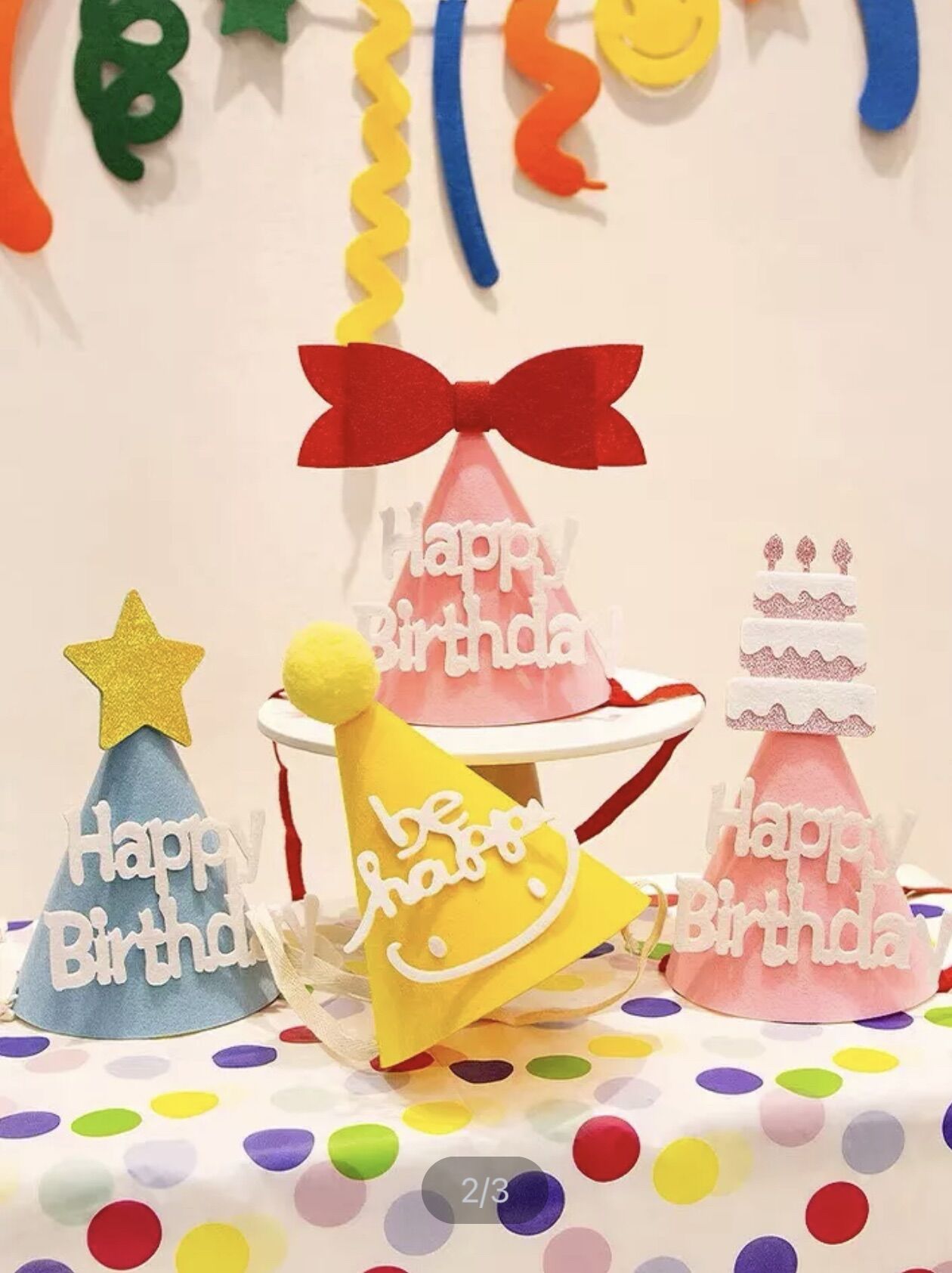 [ SIÊU HOT] Mũ sinh nhật 3D phong cách hàn quốc cho bé