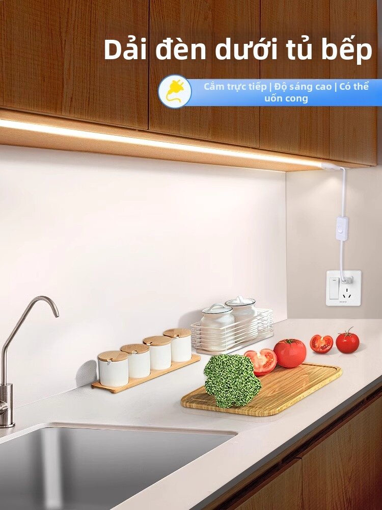 Dải Đèn LED PAIMIJI Siêu Mỏng Dán Tự Dính Chiếu Sáng Dưới Tủ Bếp