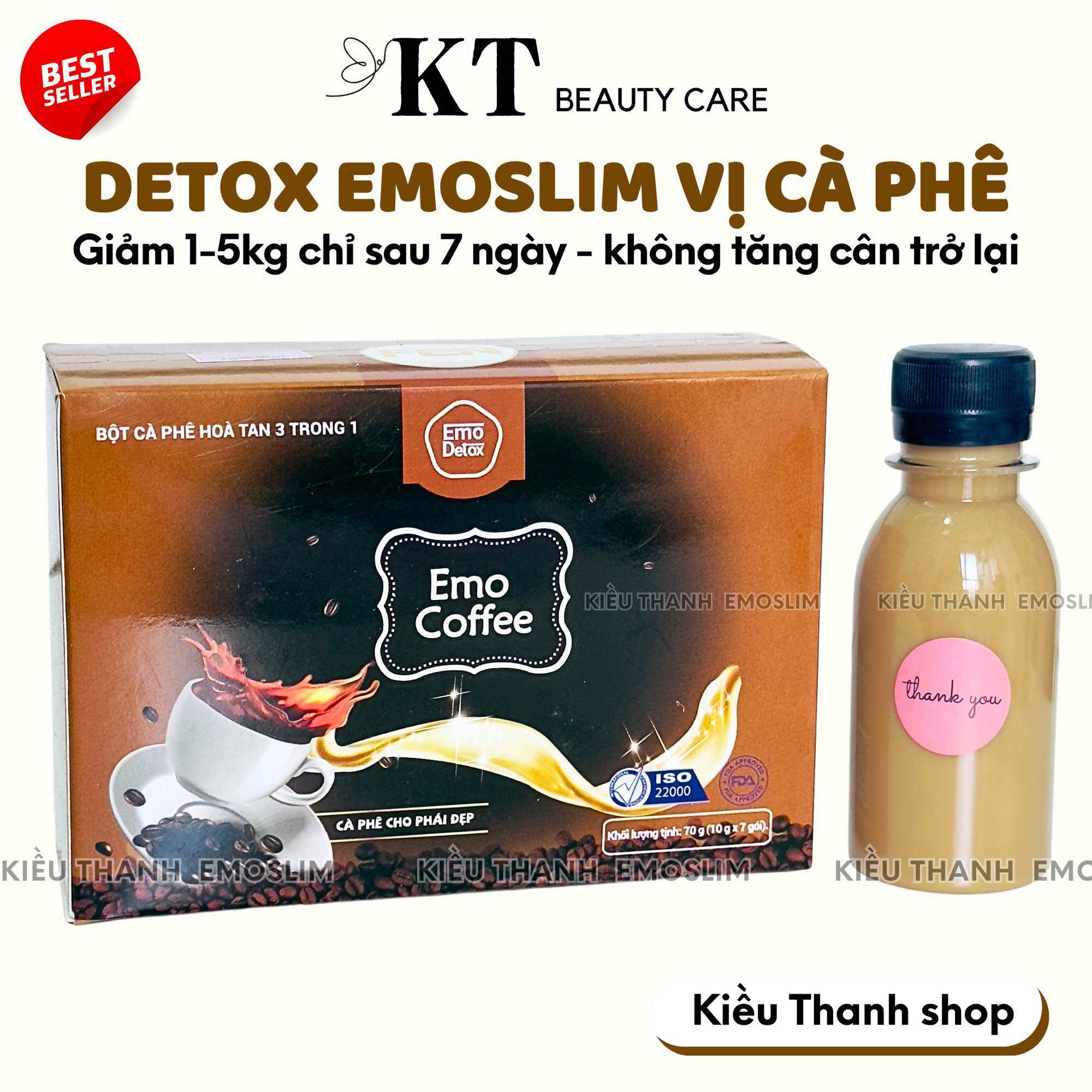 FREESHIP MAX Giảm cân emoslim vị cà phê COFFEE SLIM Chính Hãng EMOSLIM Tặng Kèm Quà FreeShip giam ca