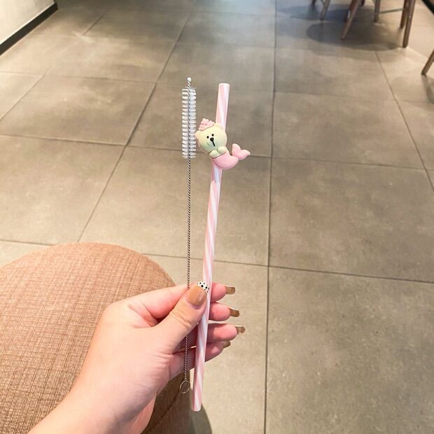 |chính hãng| ống hút starbucks + cọ rửa