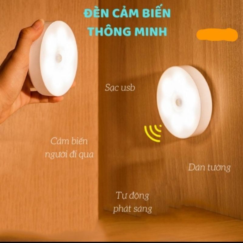Đèn Led cảm ứng chuyển động, Đèn Led cảm ứng thông minh có sạc pin type C