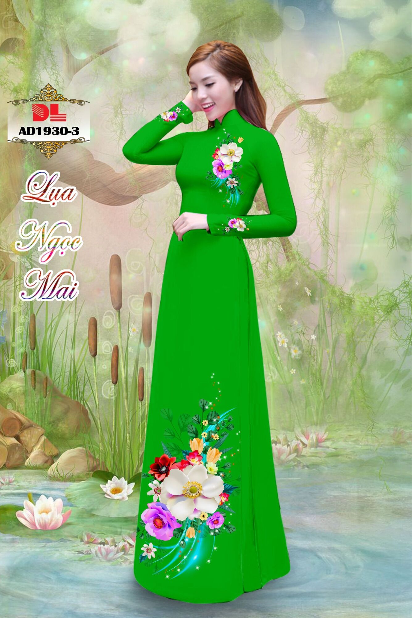 Vải áo dài in hoa