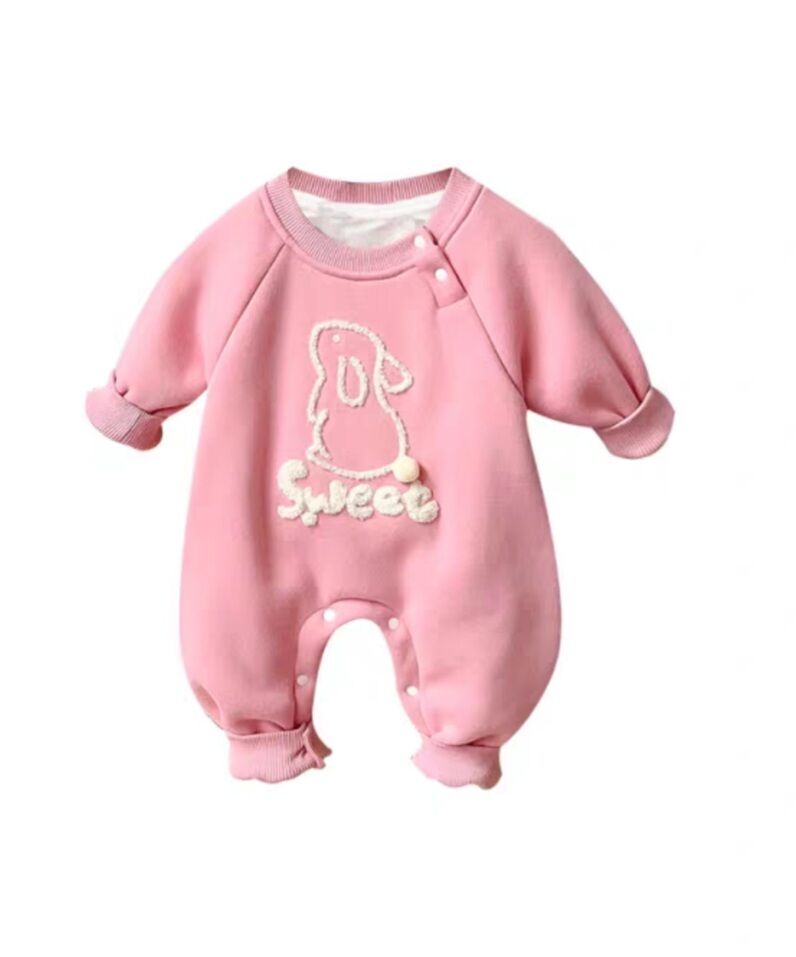 bộ bodysuit thỏ da cá cotton cho bé gái