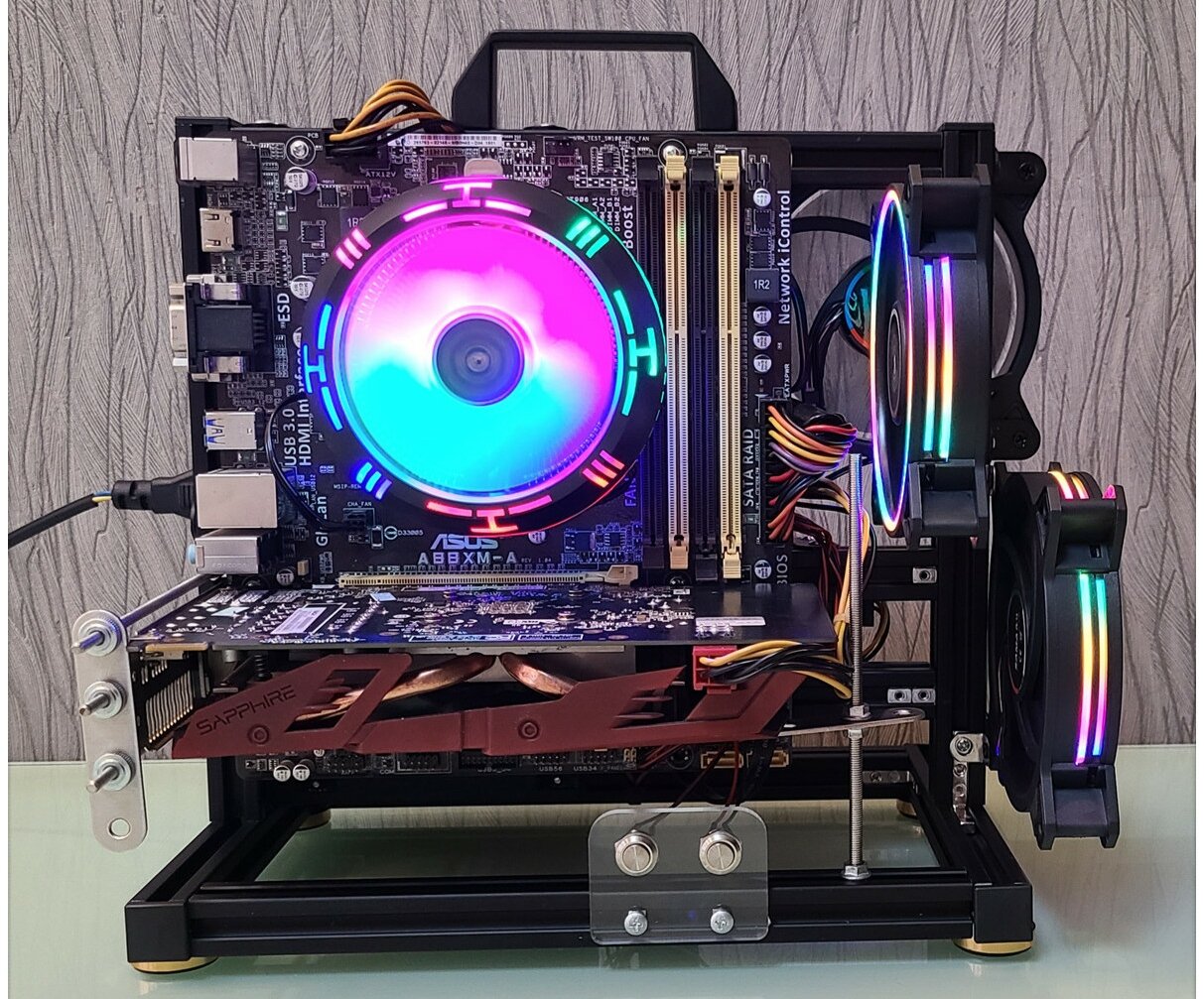 vỏ case benchtable matx,uatx,itx đứng lắp ráp như lego