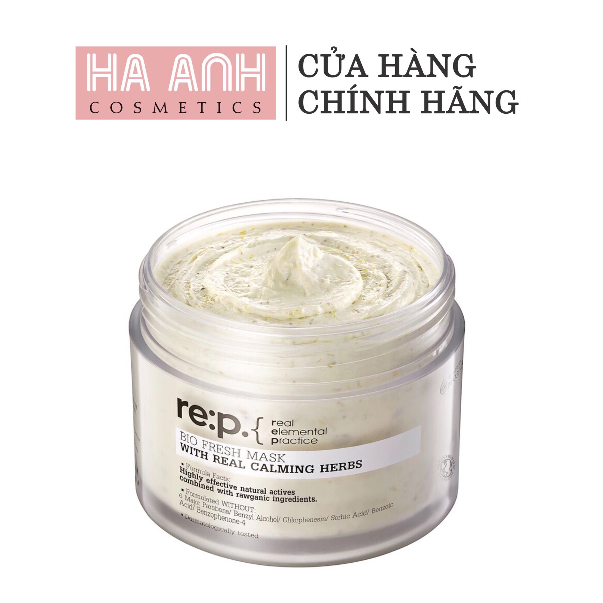 Mặt Nạ Đất Sét Hoa Cúc Giảm Viêm Kiềm Dầu Dành Cho Da Nhạy Cảm Re:p Bio Fresh Mask With Real Calming Herbs 130G