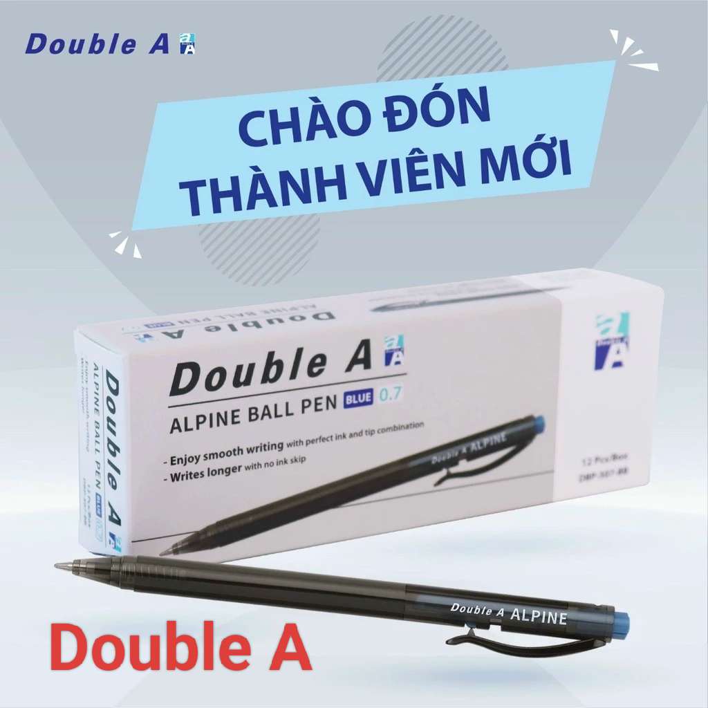 HỘP 12 BÚT BI TRITOUCH DOUBLE A ngòi 0.7mm