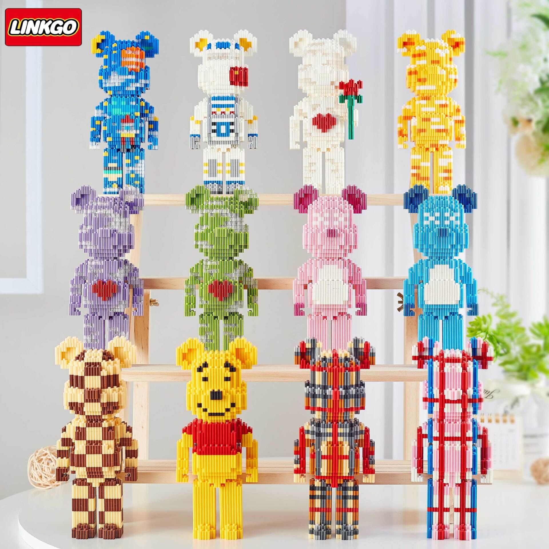 Lego linkgo gấu bearbrick, bộ đồ chơi lắp ráp gấu bearbrick đủ mẫu, đồ chơi cho bé winrio.store