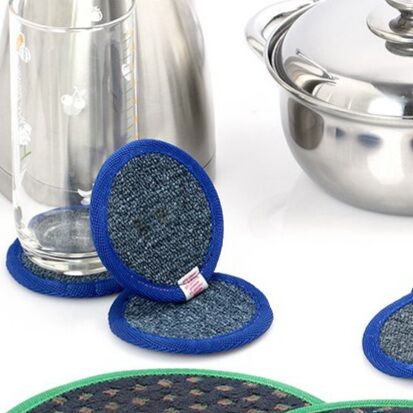 Miếng lót ly nhiều họa tiết hình vuông, tròn
