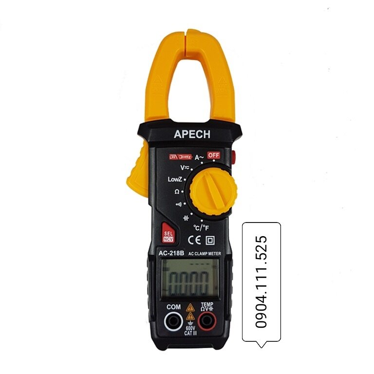 Ampe kìm đo dòng AC APECH AC-218B (600A) 