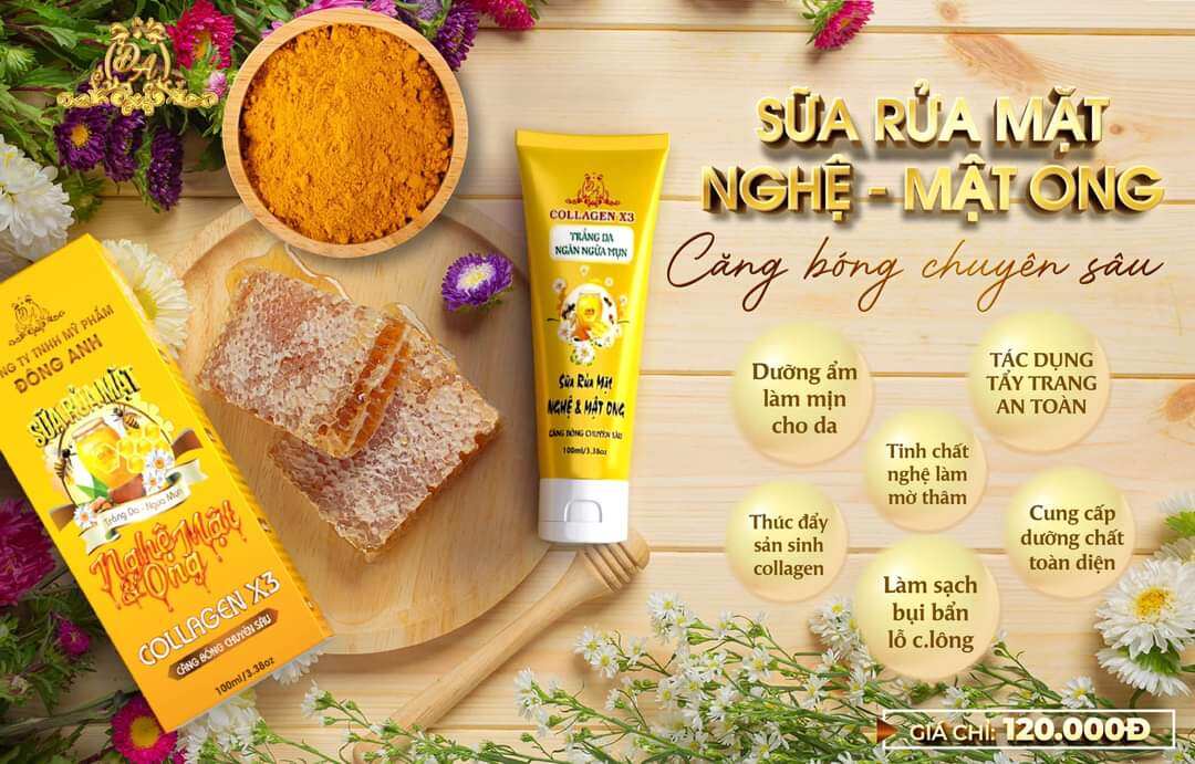 sửa rửa mặt nghệ mật ong