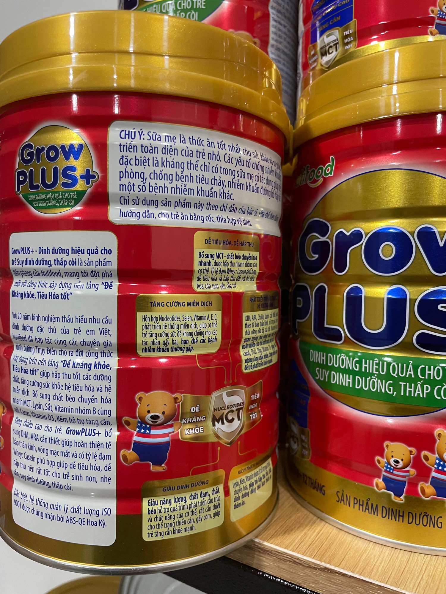 SỮA BỘT NUTI GROWPLUS ĐỎ CHO TRẺ 0 ĐẾN 1 TUỔI LON 780G