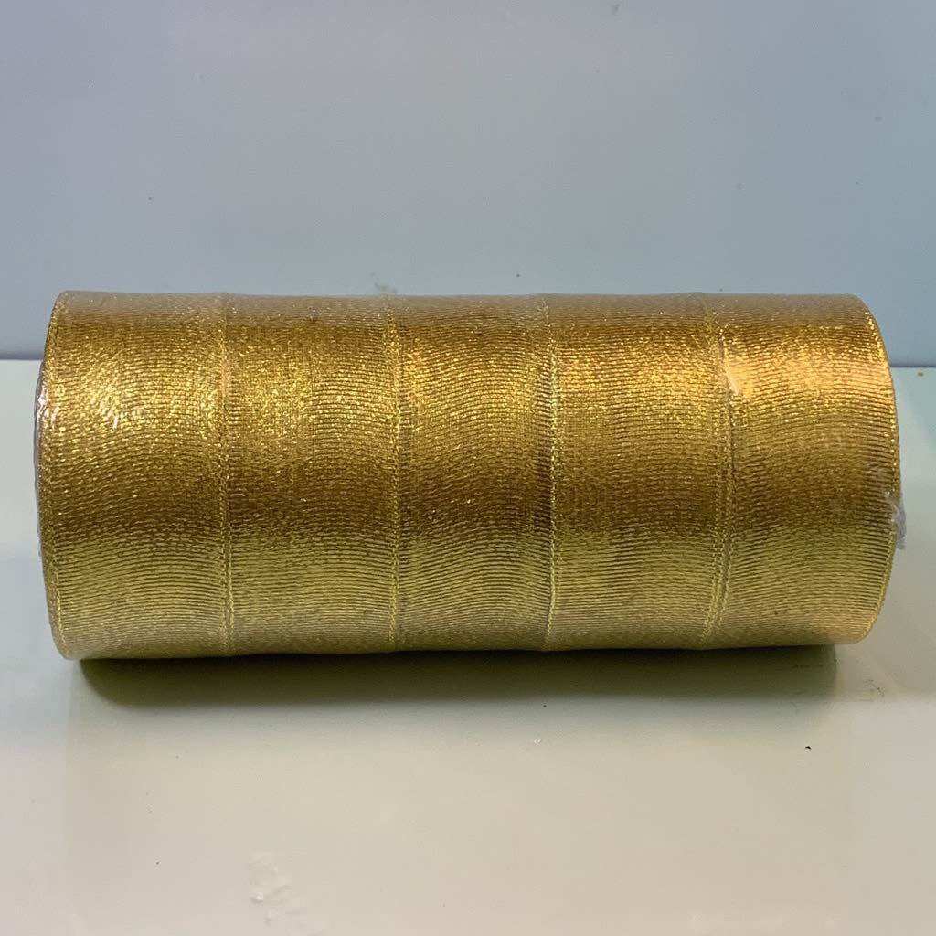 Dây ruy băng kim tuyến nhũ vàng - bạc 1f / 2f / 4f bó hoa giá sỉ