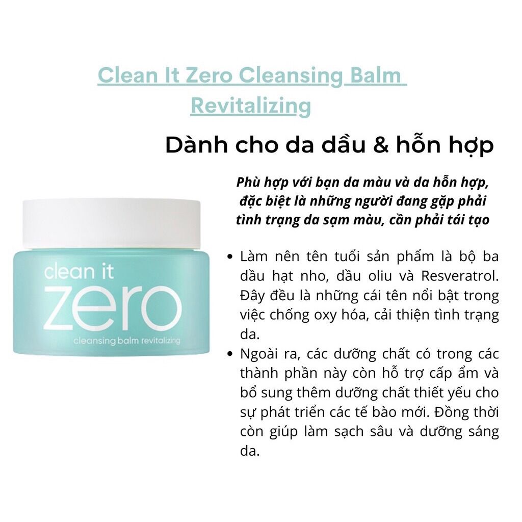 Sáp tẩy trang Banila Clean It Zero
