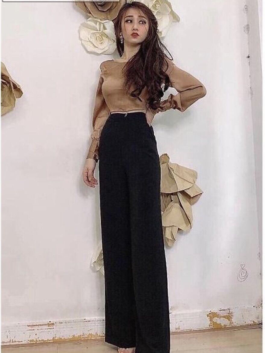 Quần tây nữ ống suông