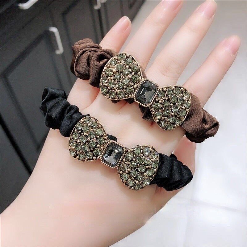 Cột tóc nơ đính đá sang trọng cho nữ