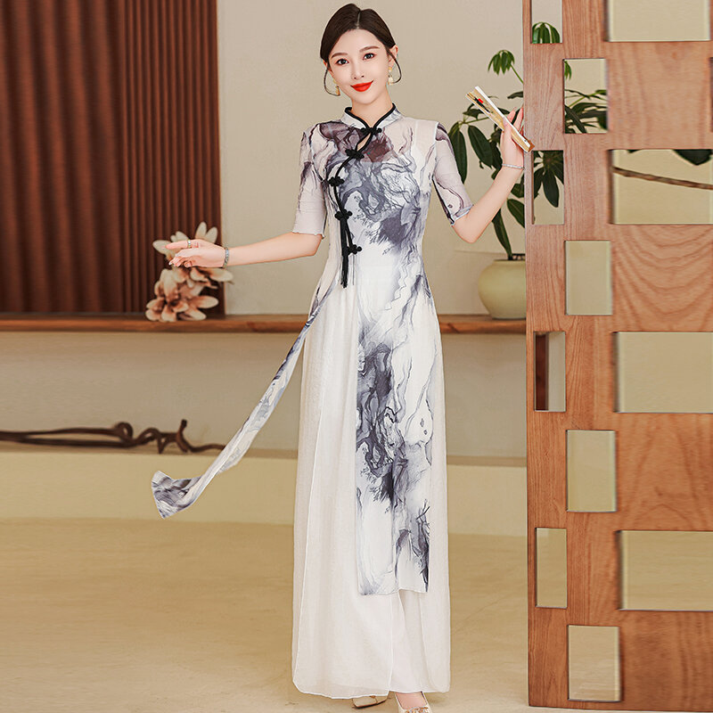 Trang Phục Luyện Tập và Biểu Diễn Múa Đạo Cổ Điển Trung Quốc Elegante Thoáng Dáng