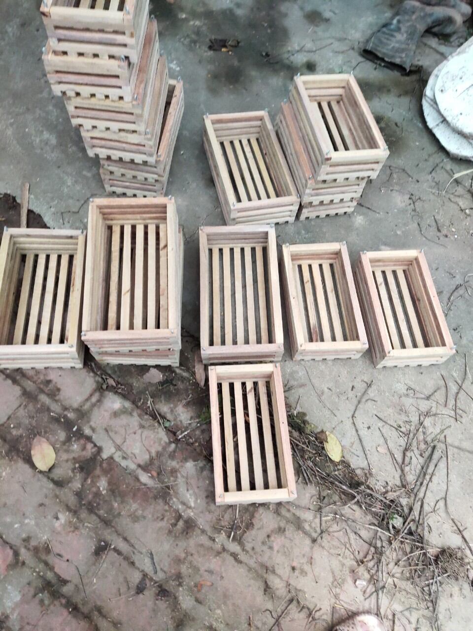 Chậu gỗ trồng lan chữ nhật 15x30