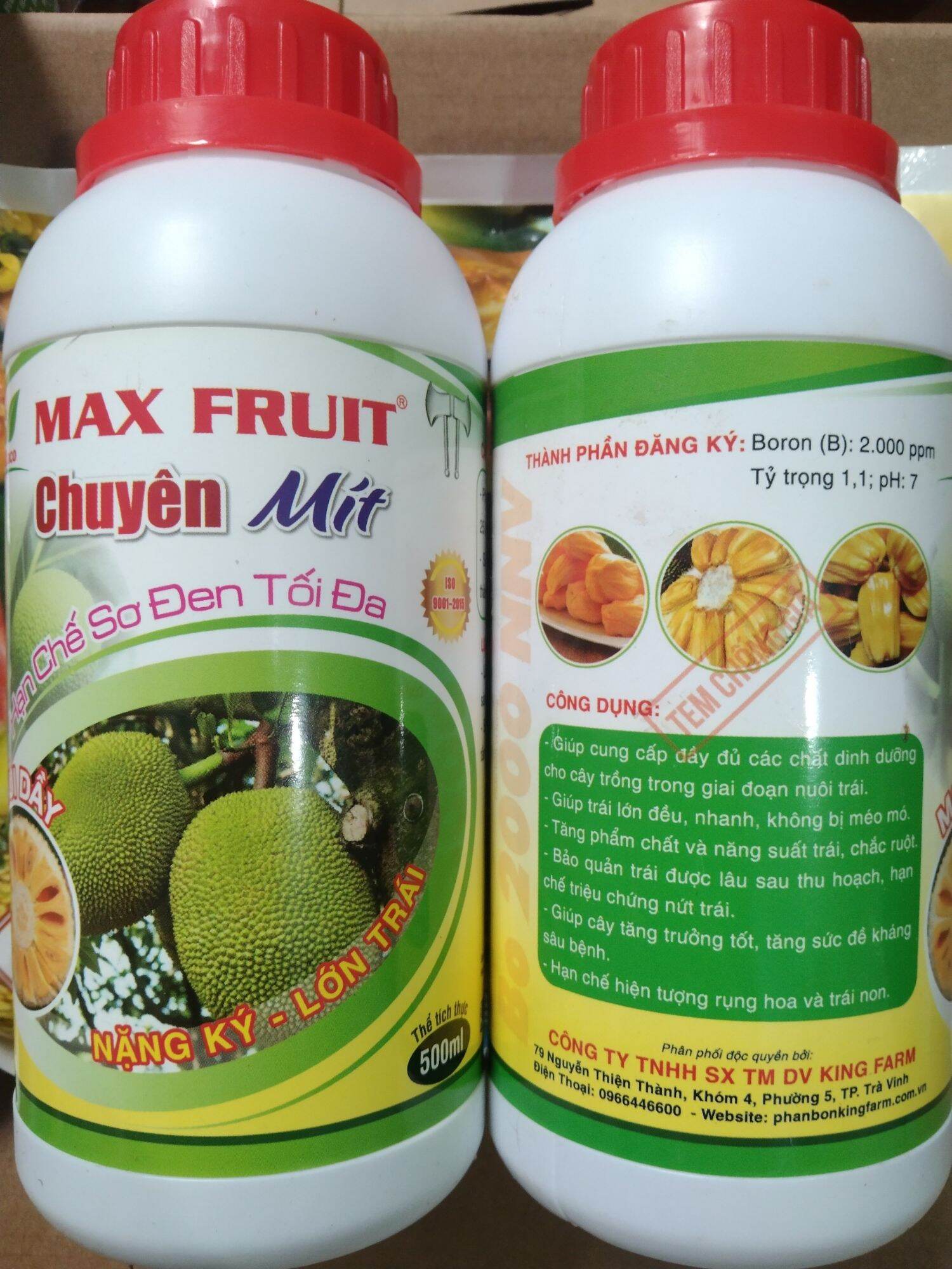 Phân bón MAX FRUIT - LỚN TRÁI MÍT - HẠN CHẾ SƠ ĐEN. Chai 500ml