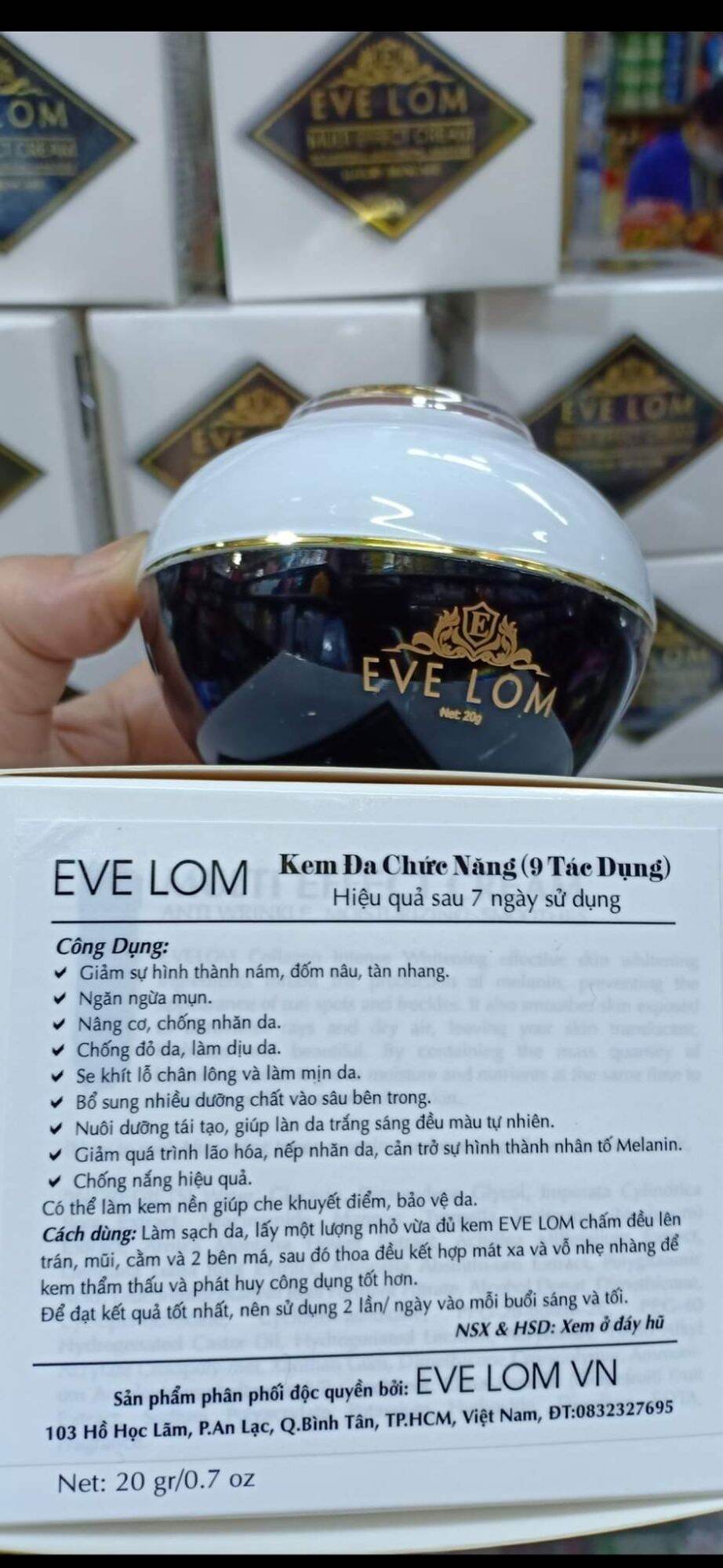 Kem dưỡng evelom 9 tác dụng
