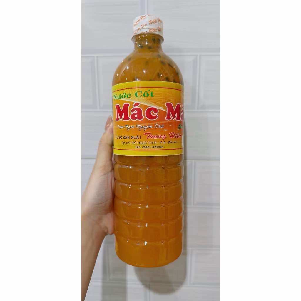 (3&4/2027) Chai 1Lít Nước Cốt Chanh Dây Mác Mác Trung Hiếu