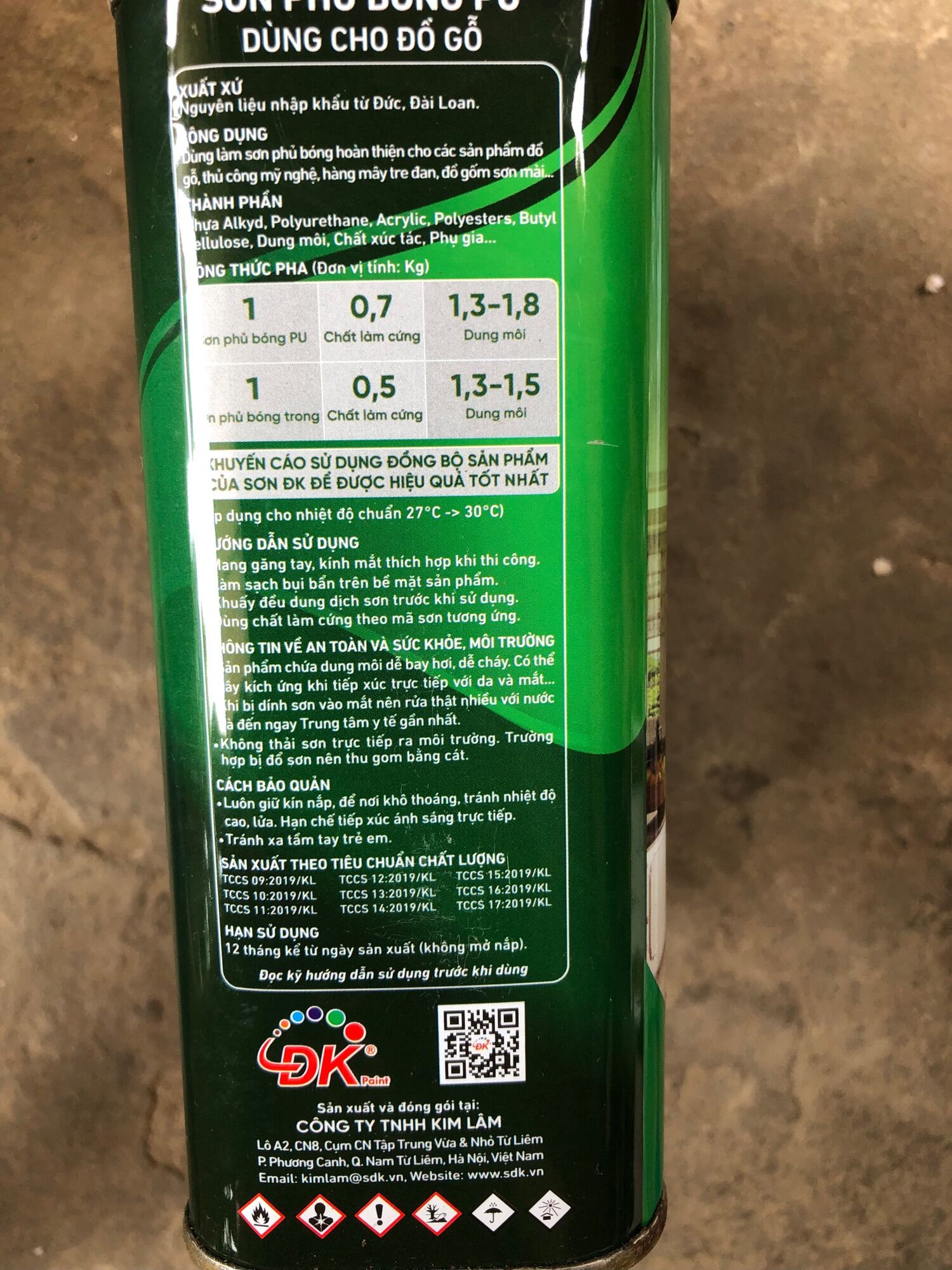 Sơn PU Đại Kiều, Sơn phủ bóng PU