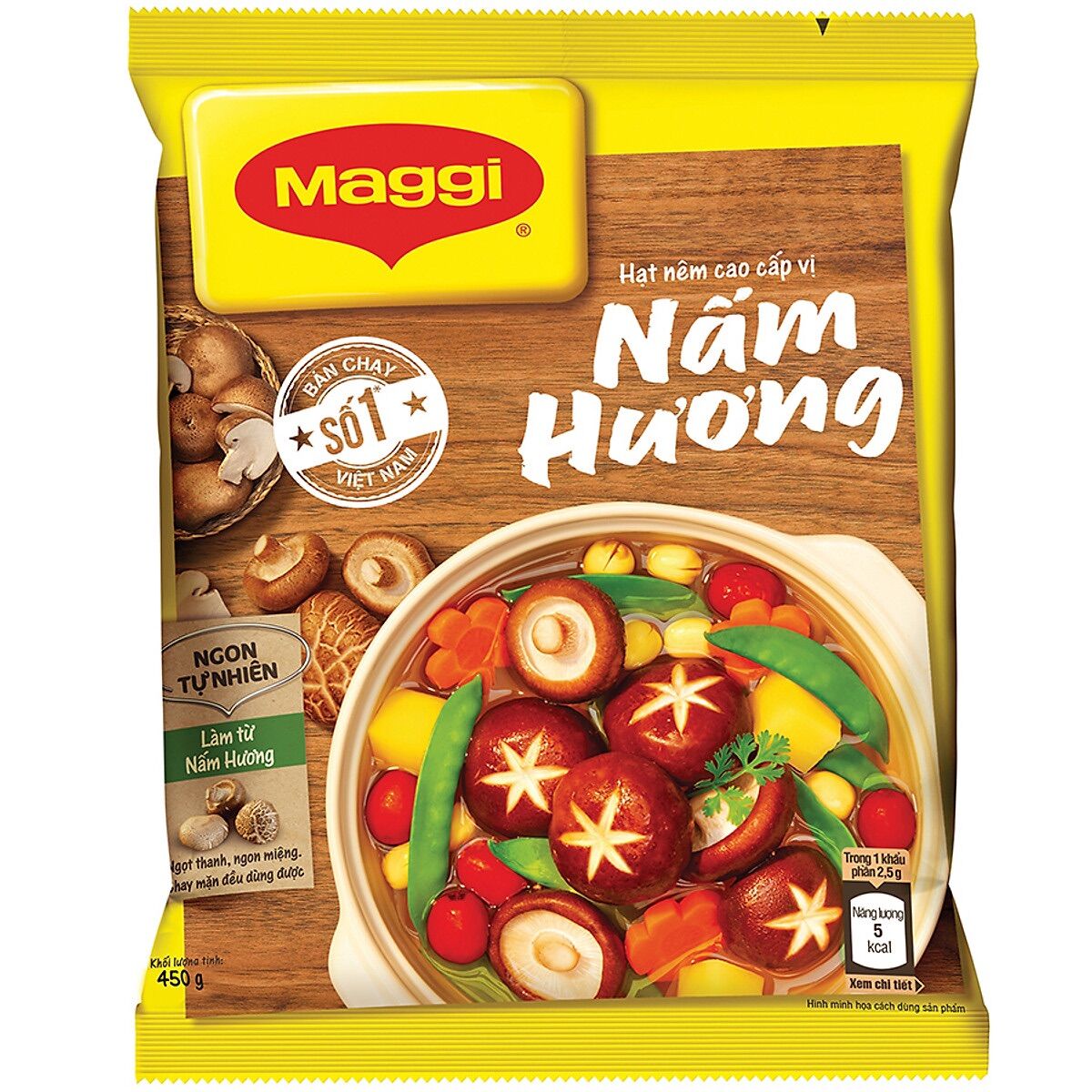 3 gói hạt nêm cao cấp nấm hương maggi - 450gr/ gói