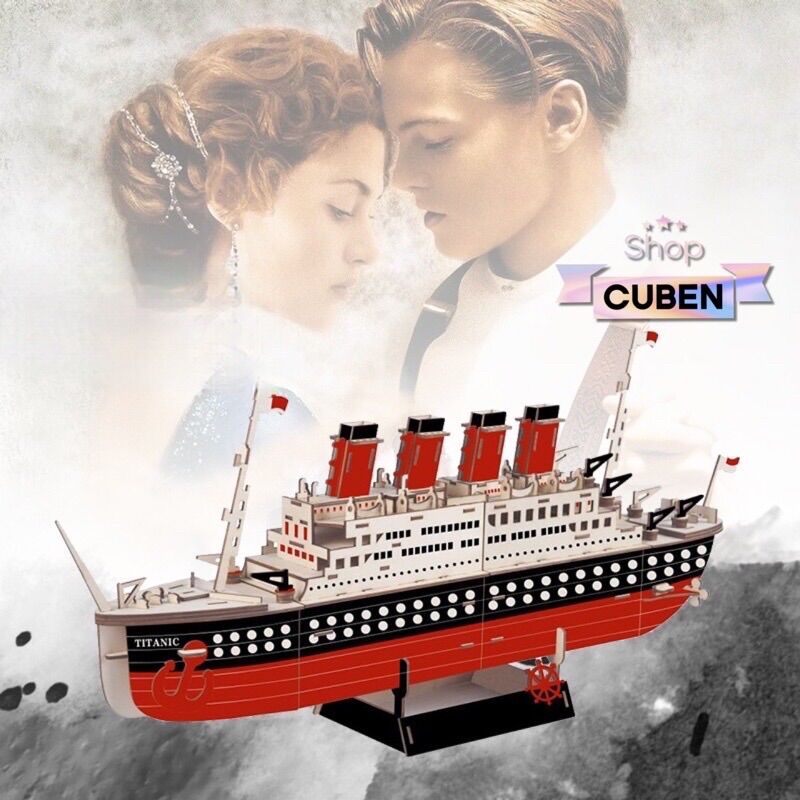Mô hình tàu Titanic siêu to khổng lồ cắt laser sắc nét - đồ chơi lắp ráp 3D gỗ