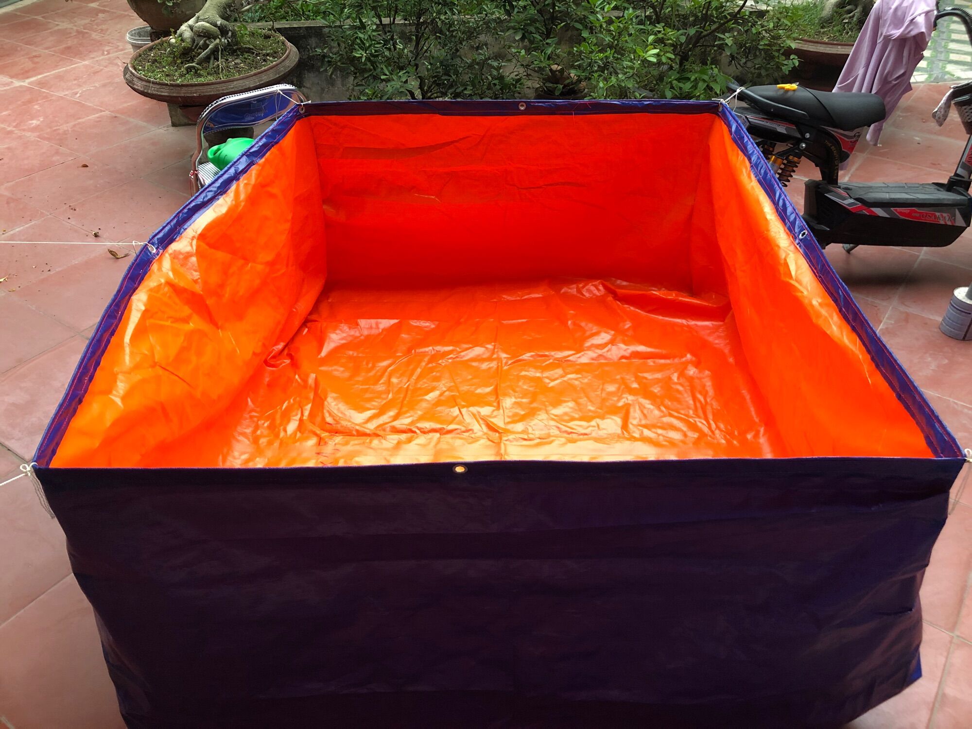 Bể bạt PVC kích thước 5x2x1 - 6x2x1 chuyên dụng nuôi ốc, ếch, lươn, trạch, cá bột