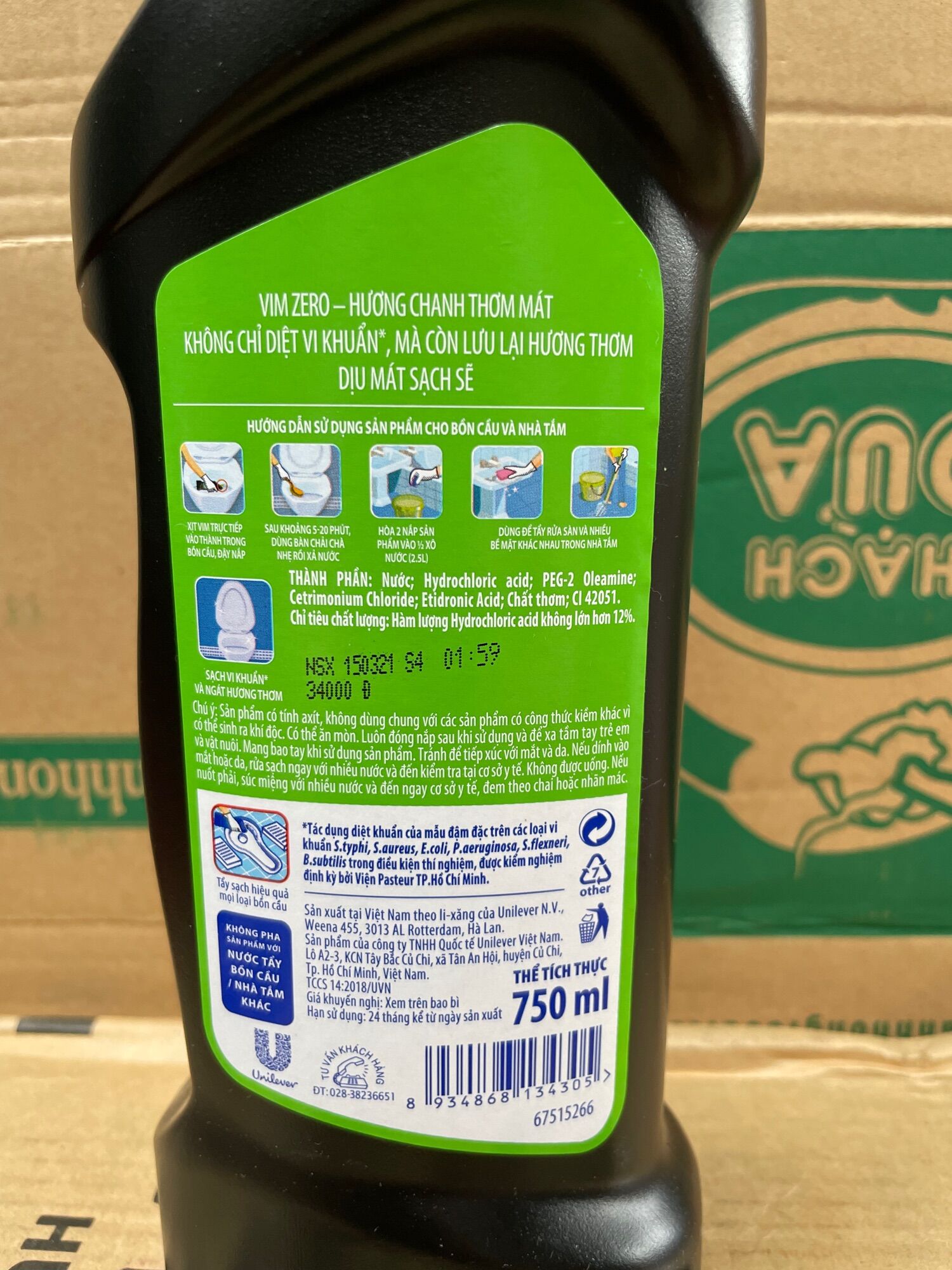 Tẩy Bồn Cầu Vim Zero Mảng Bám 750ml