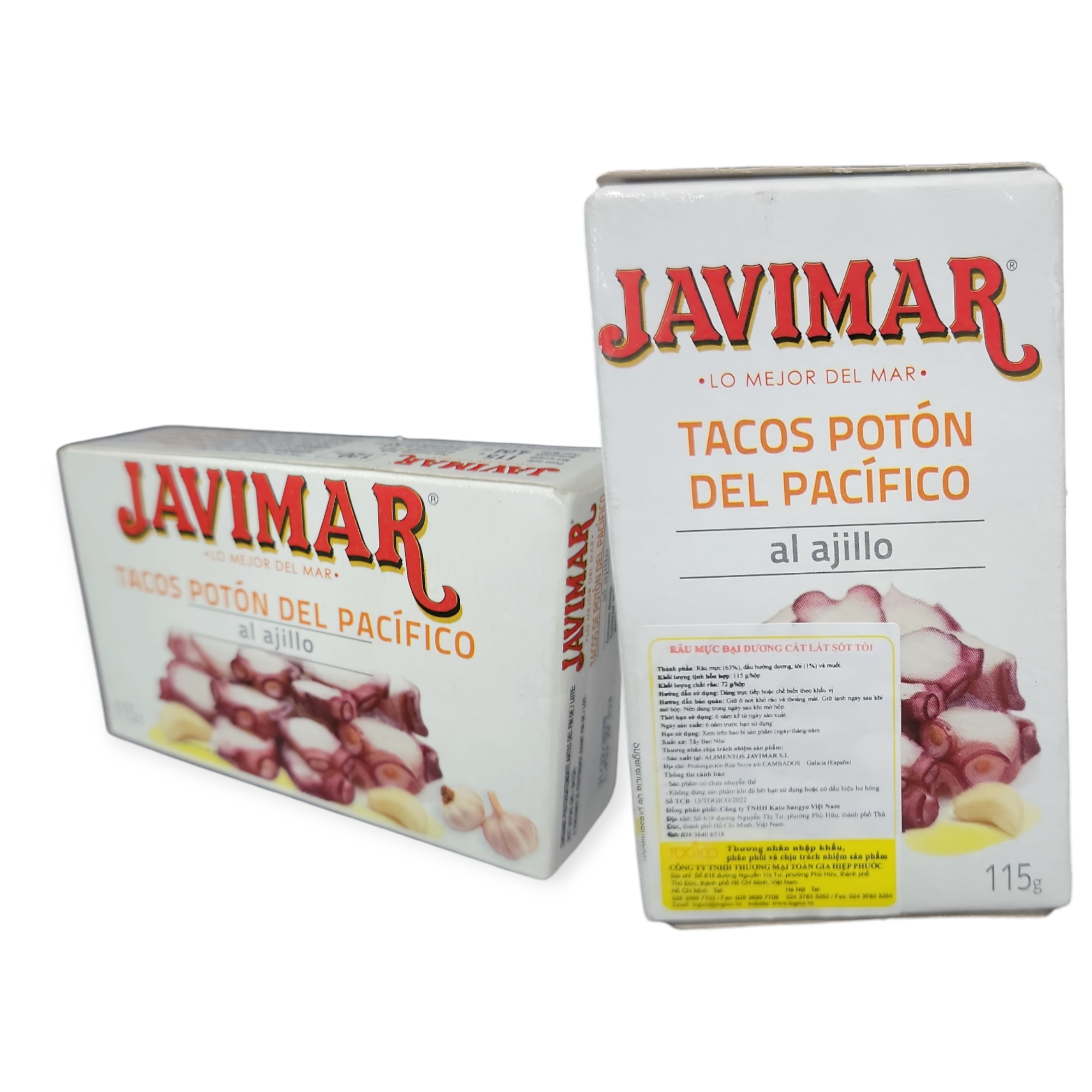 Mực đại dương cắt lát sốt tỏi -115g-JAVIMAR
