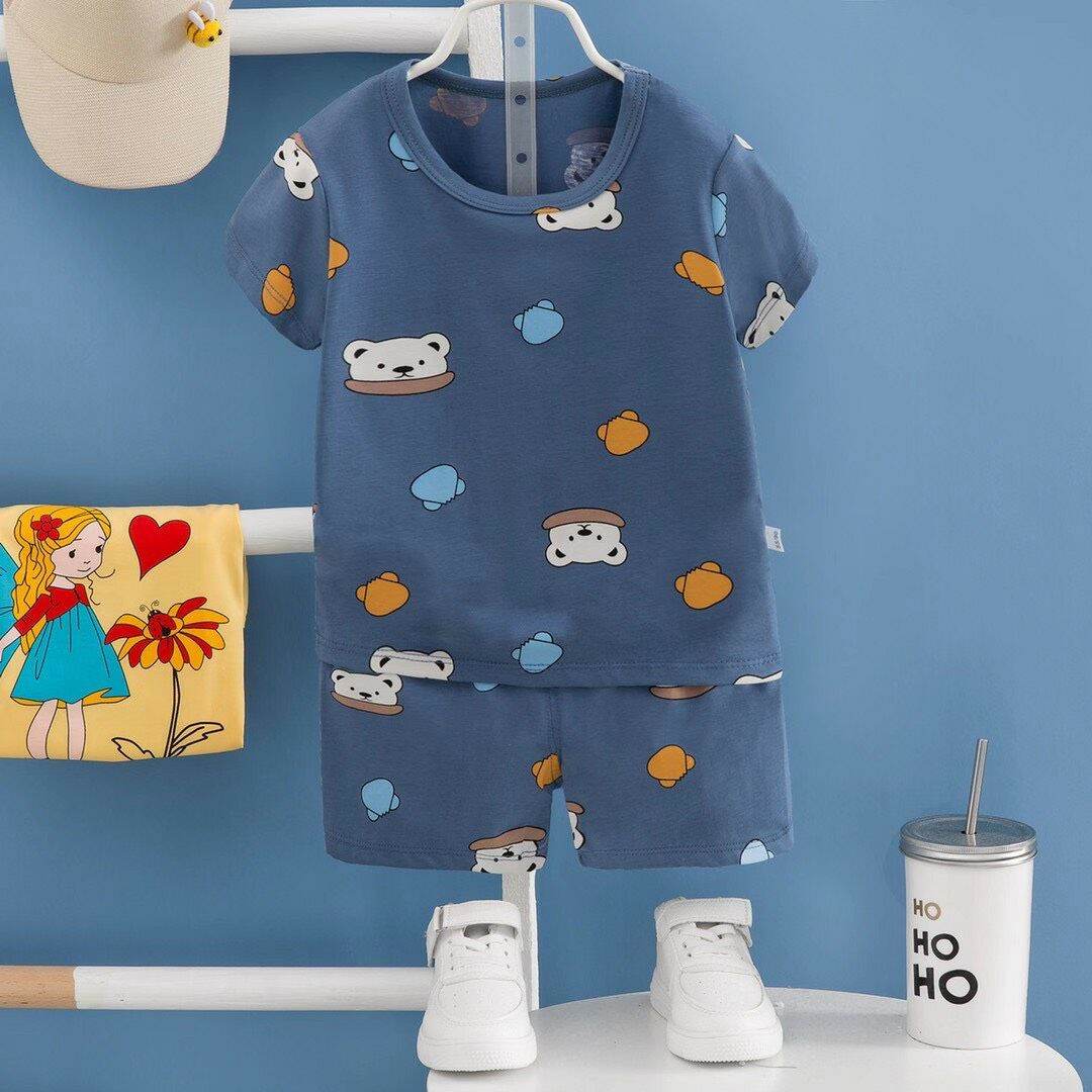 Bộ đồ thun cotton xịn hàng nhập qc cho bé