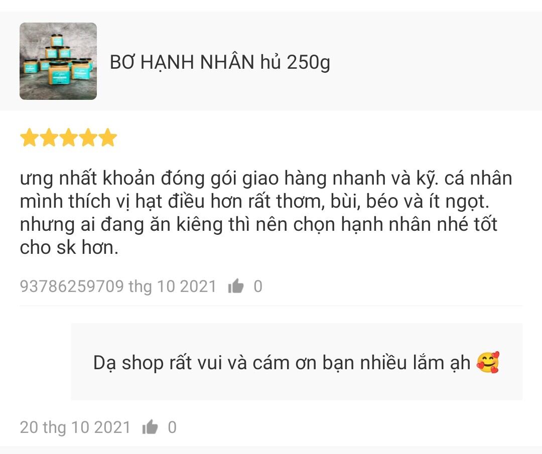 BƠ HẠNH NHÂN hủ 250g