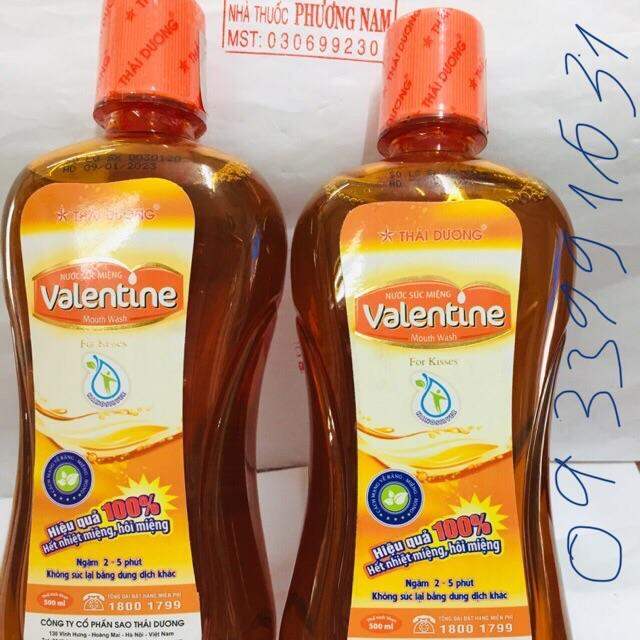 Nước súc miệng Valentine-chai 500ml
